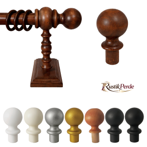 Demonte Ahşap Rustik Perde Başlığı